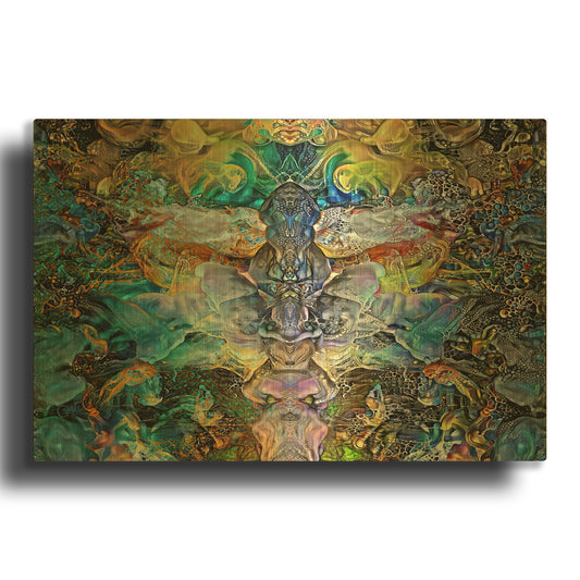 'Caronte Sideral' By Pedro Gavidia Gold Metal Wall Art