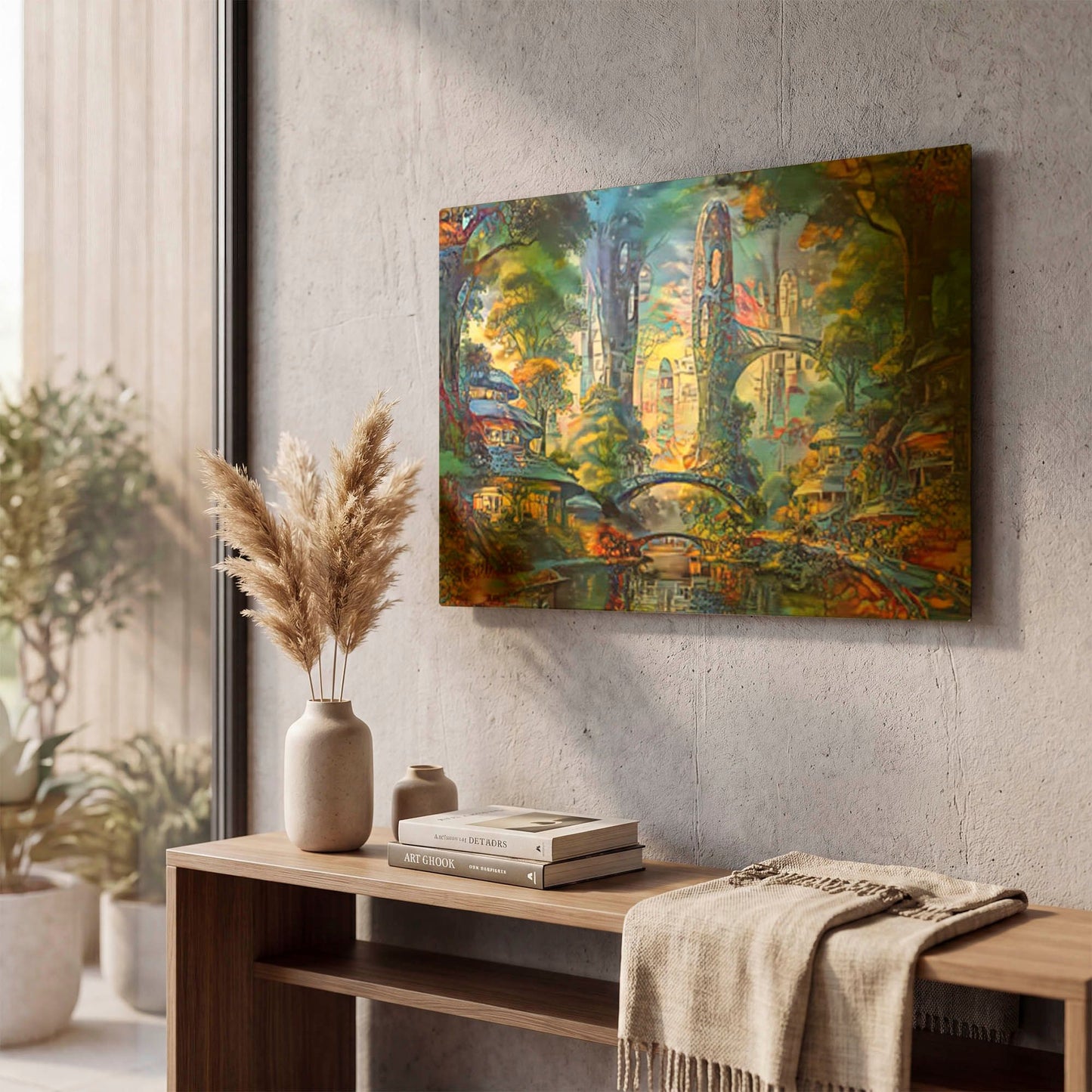 'Country Houses Casas de Campo' By Pedro Gavidia Gold Metal Wall Art