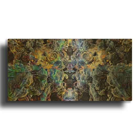 'Fragmentacion' By Pedro Gavidia Gold Metal Wall Art