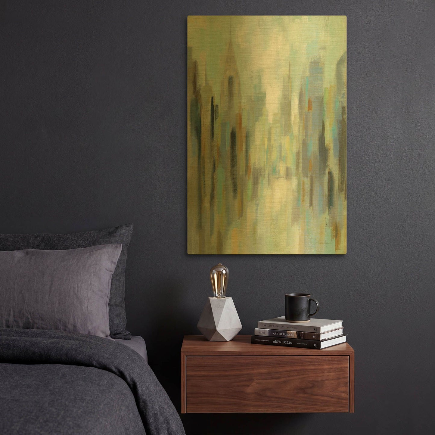 'New York Morning I' By Silvia Vassileva Gold Metal Wall Art