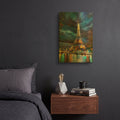 'France Paris Tower Eiffel Shinings' By Pedro Gavidia Gold Metal Wall Art