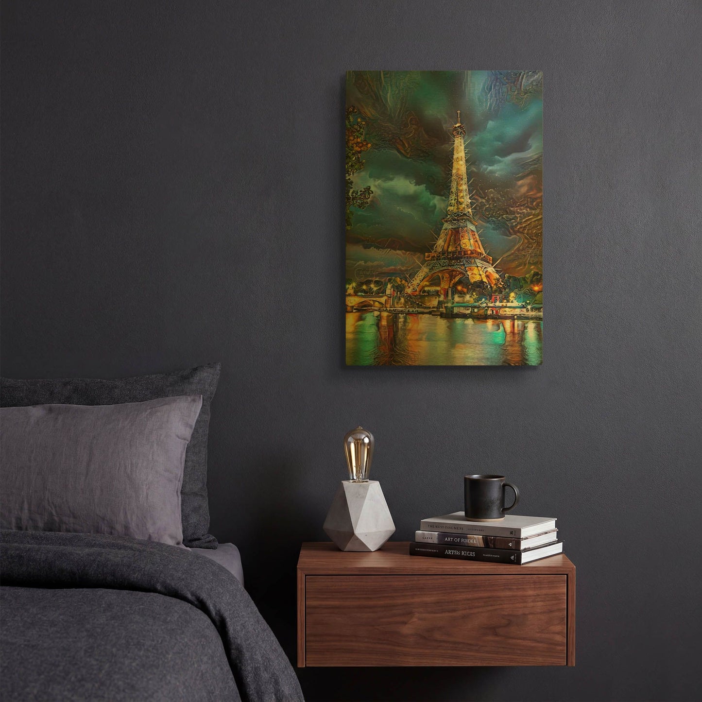 'France Paris Tower Eiffel Shinings' By Pedro Gavidia Gold Metal Wall Art
