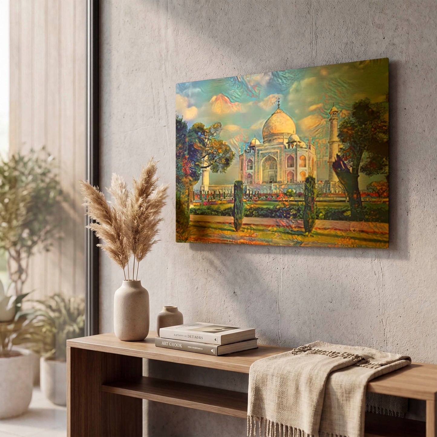 'India Agra Taj Mahal 2025' By Pedro Gavidia Gold Metal Wall Art