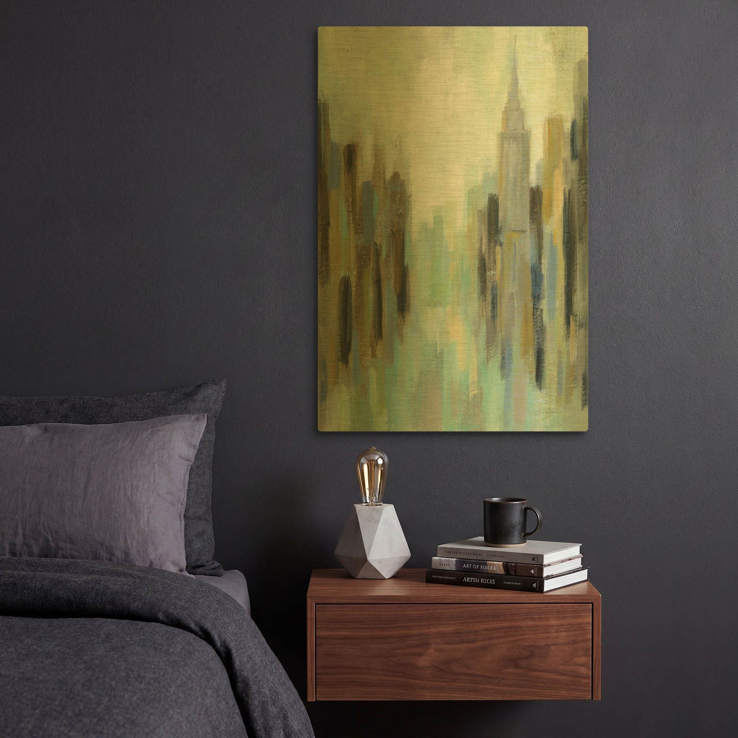 'New York Morning II' By Silvia Vassileva Gold Metal Wall Art