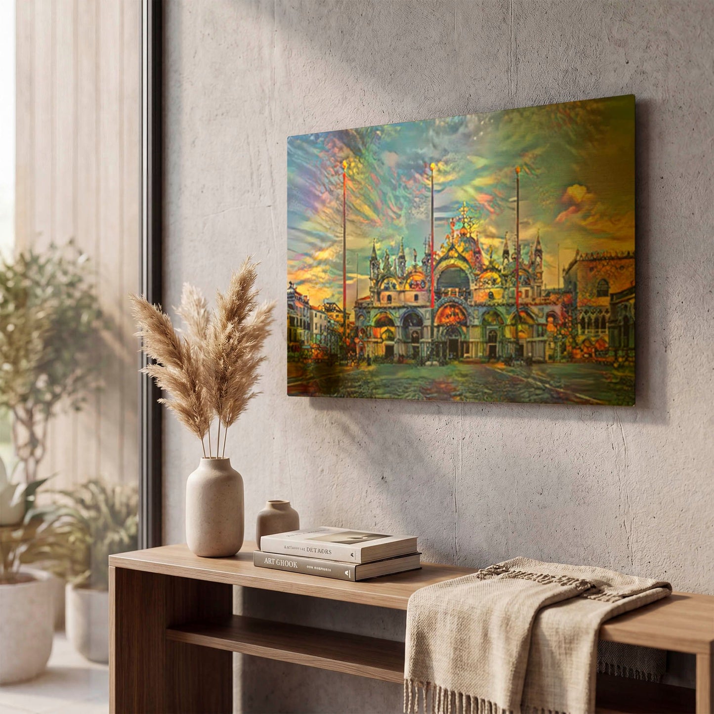 'Italy Venice San Marco Square 2025' By Pedro Gavidia Gold Metal Wall Art
