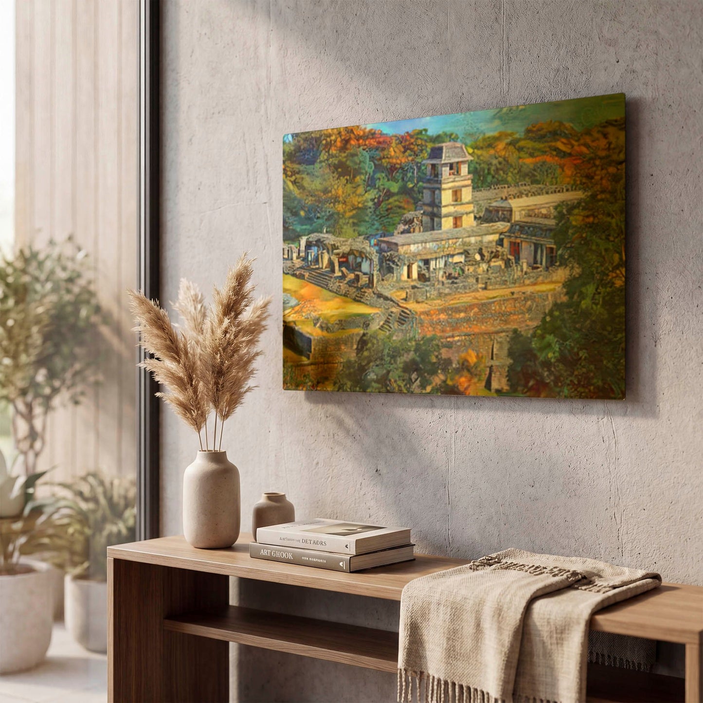 'Mexico Chiapas Palenque 2025' By Pedro Gavidia Gold Metal Wall Art