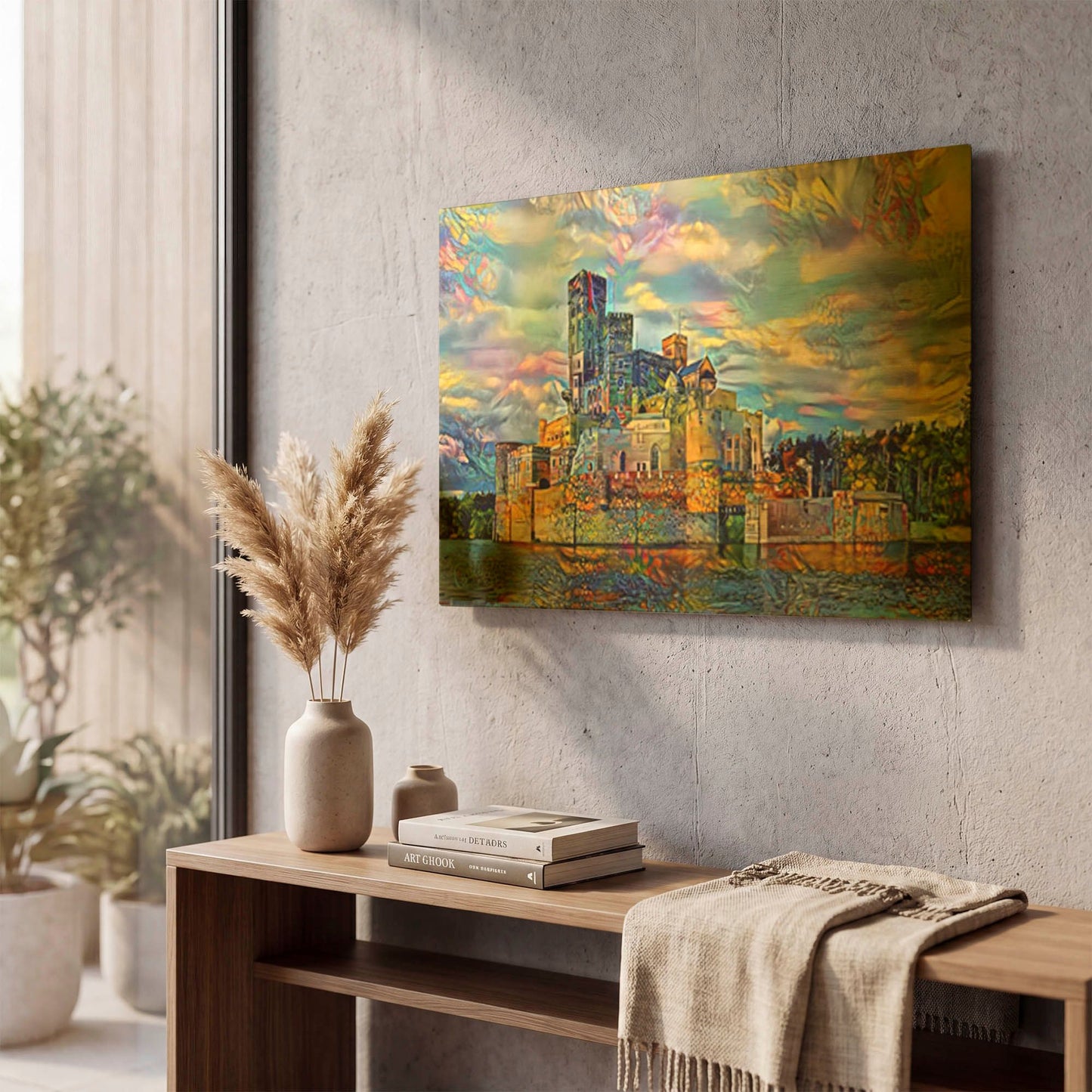 'Poland Stobnica Castle' By Pedro Gavidia Gold Metal Wall Art