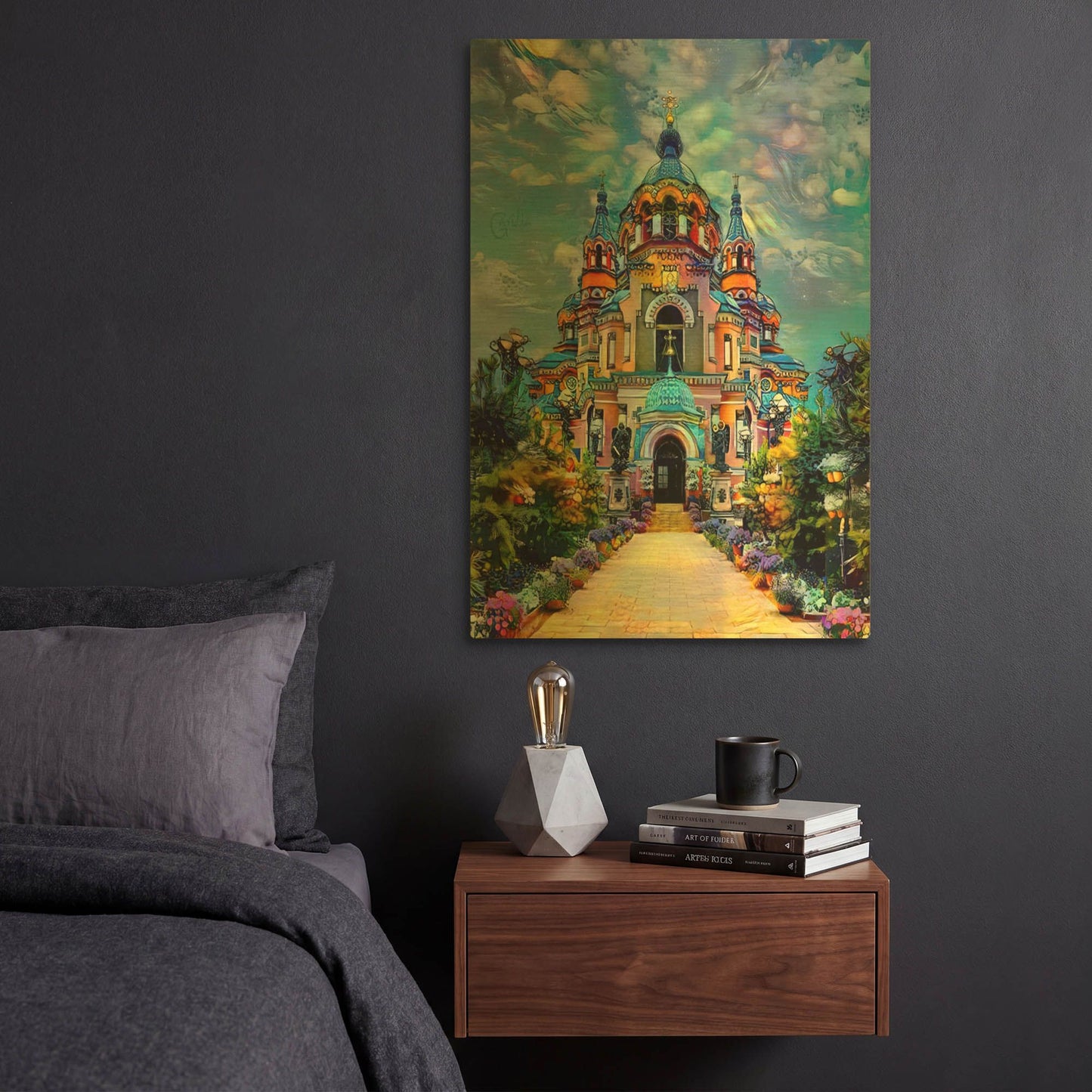 'Russia Irkutsk Siberia Cathedral Of The Theotokos Of Kazan' By Pedro Gavidia Gold Metal Wall Art