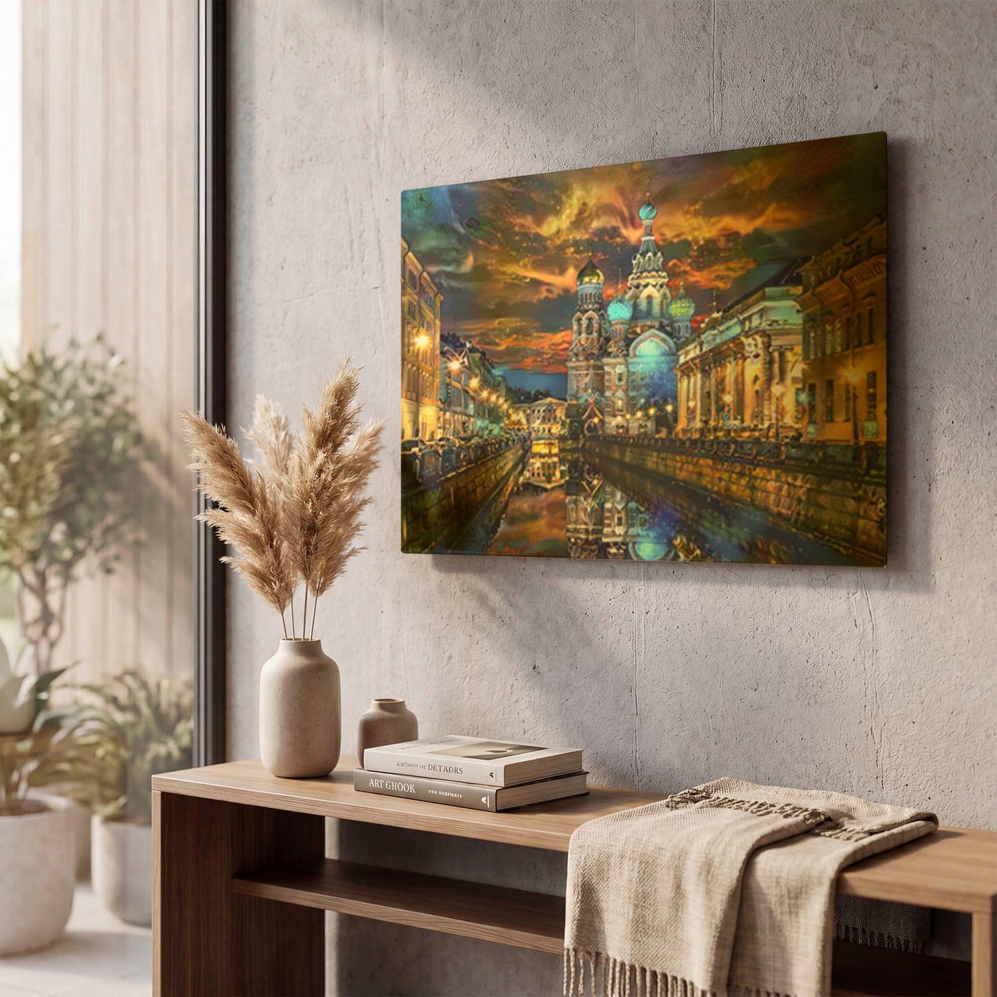 'Russia Saint Petersburg Church Of The Savior' By Pedro Gavidia Gold Metal Wall Art