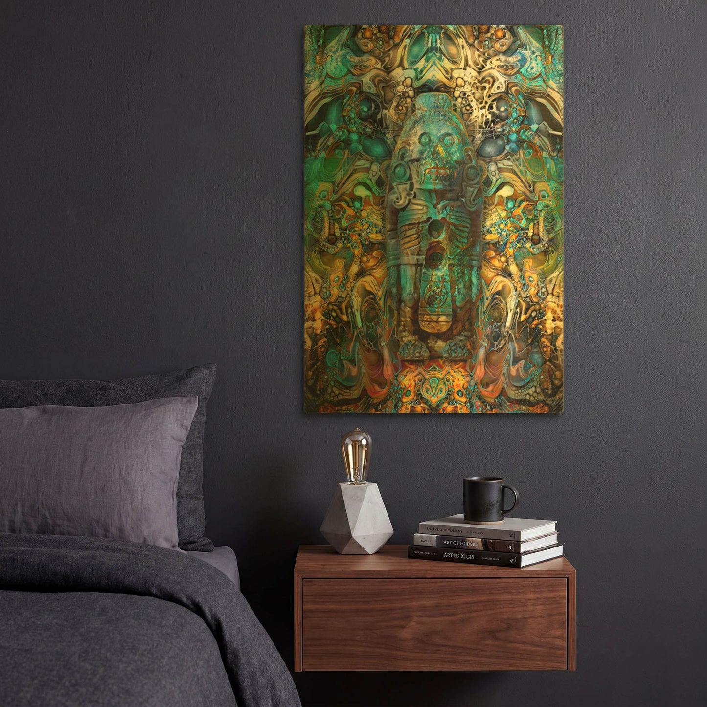'Tlahuizcalpantecuhtli' By Pedro Gavidia Gold Metal Wall Art