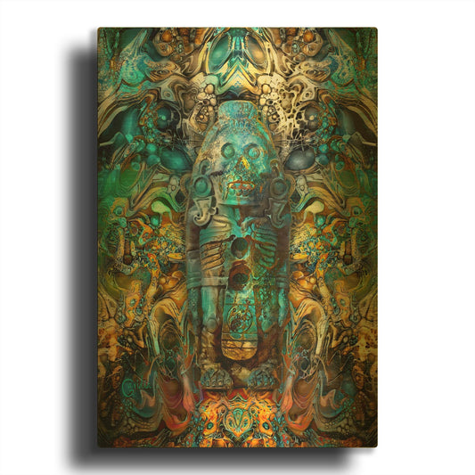 'Tlahuizcalpantecuhtli' By Pedro Gavidia Gold Metal Wall Art