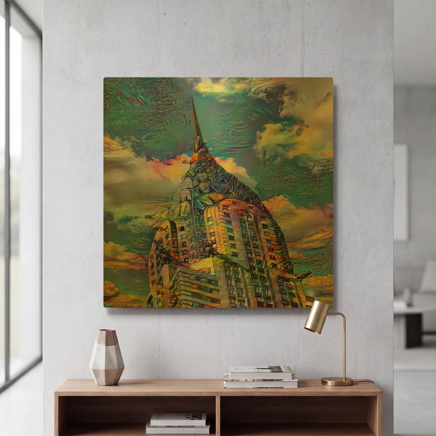 'Usa New York Chrysler Building 2025 Left' By Pedro Gavidia Gold Metal Wall Art
