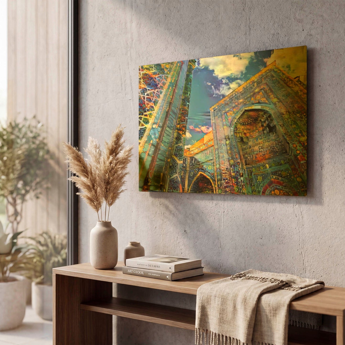 'Uzbekistan Registan Samarkand' By Pedro Gavidia Gold Metal Wall Art