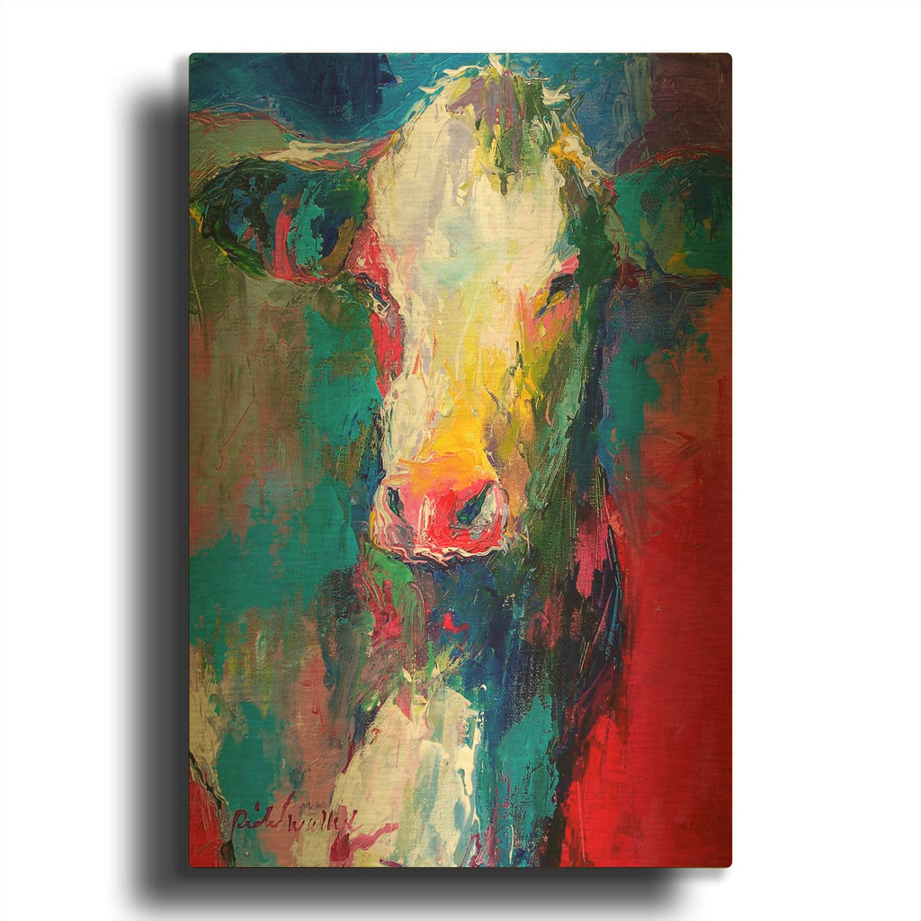 'Art Cow 2' By Richard Wallich Gold Metal Wall Art
