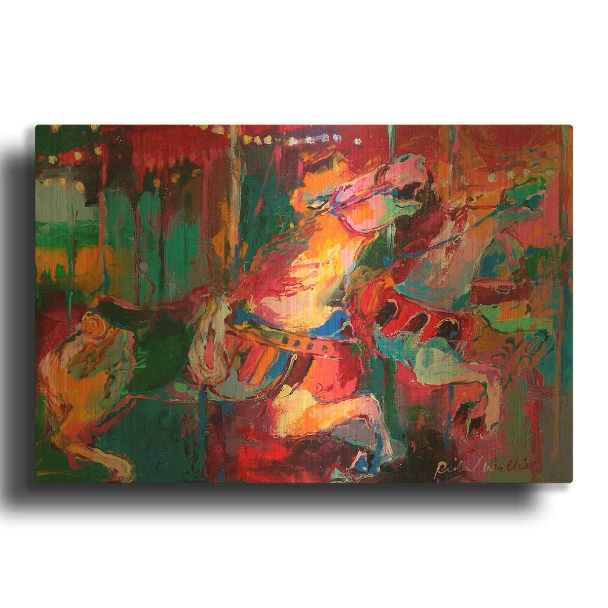 'Artcar 4' By Richard Wallich Gold Metal Wall Art