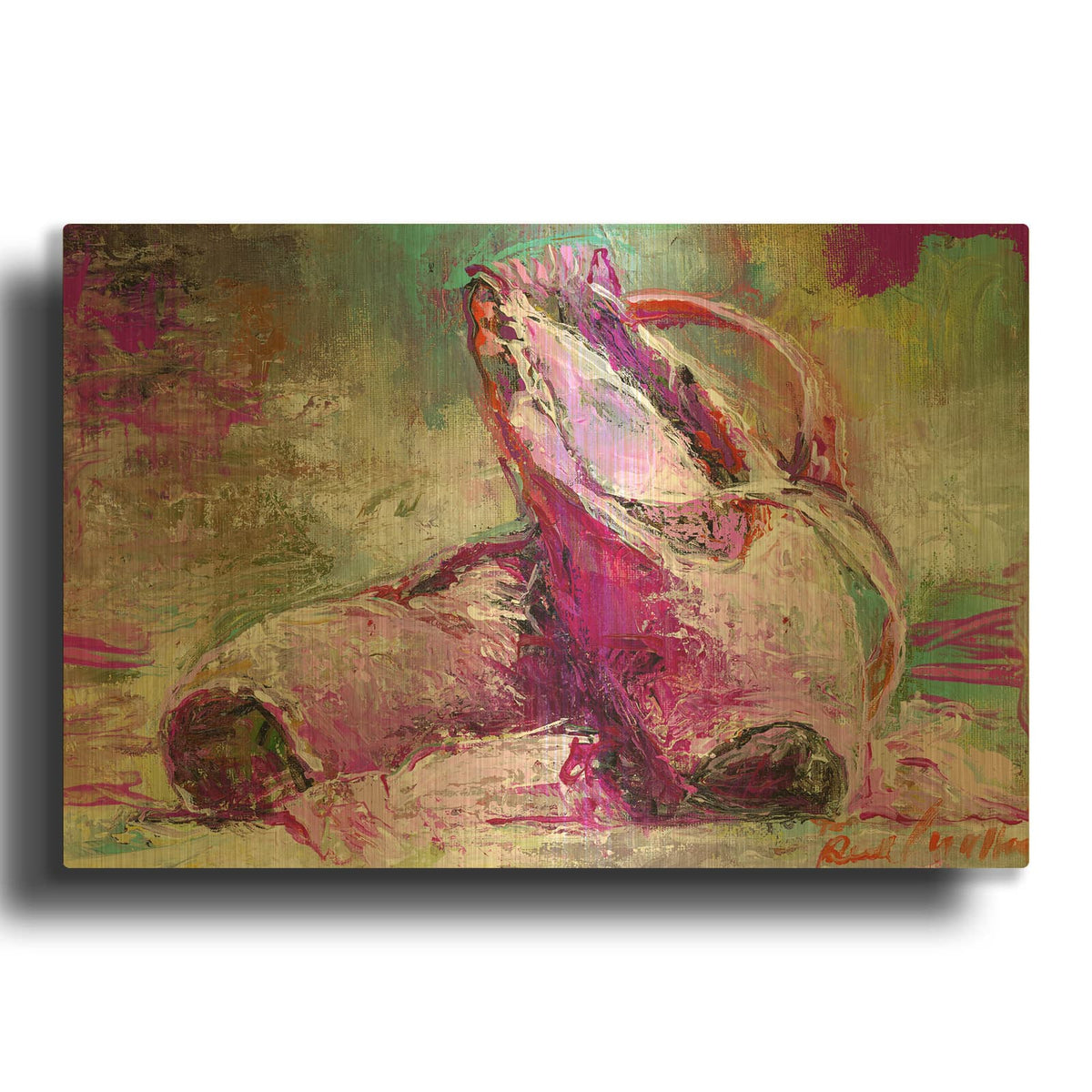 'Ballet Shoes' By Richard Wallich Gold Metal Wall Art