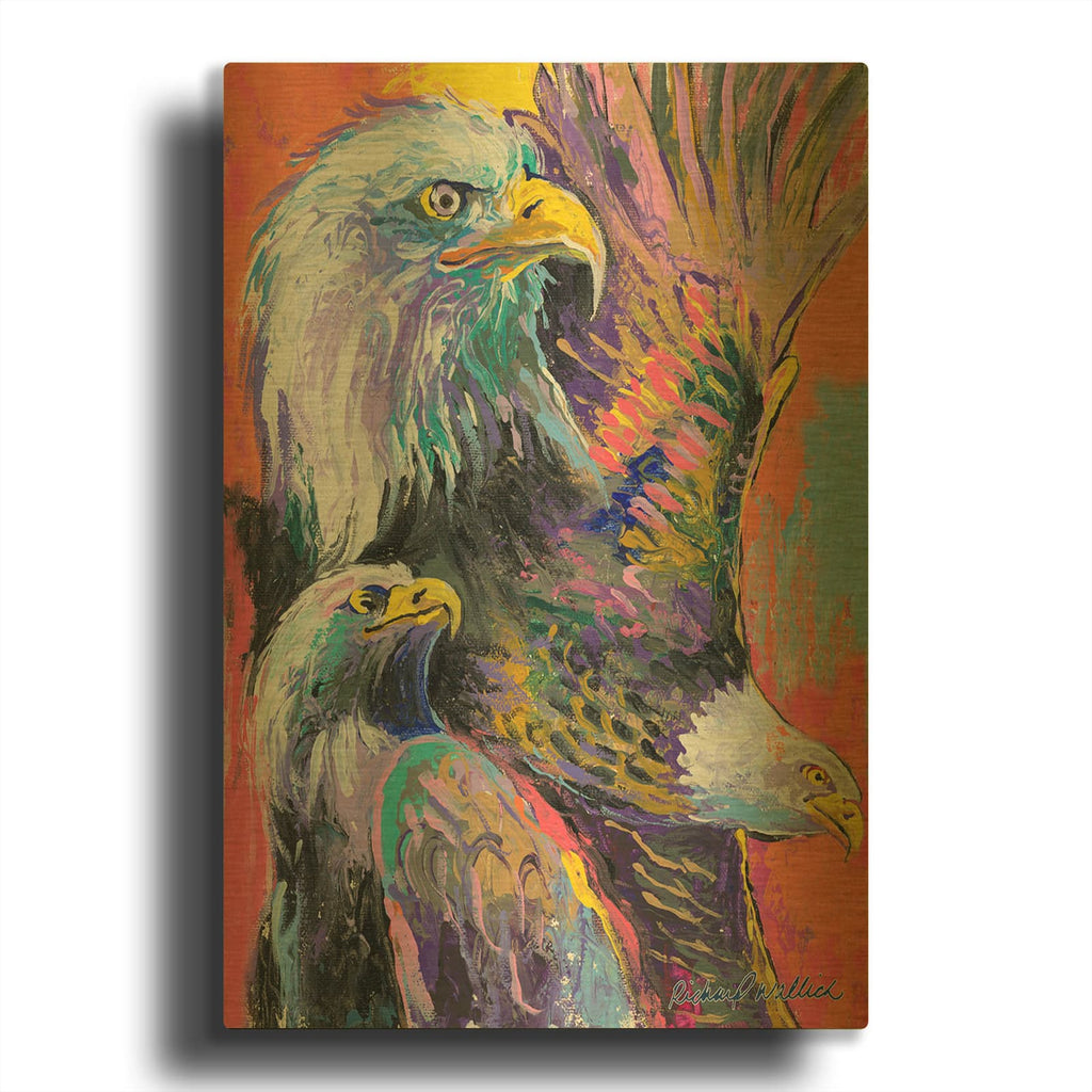 'Eagle' By Richard Wallich Gold Metal Wall Art
