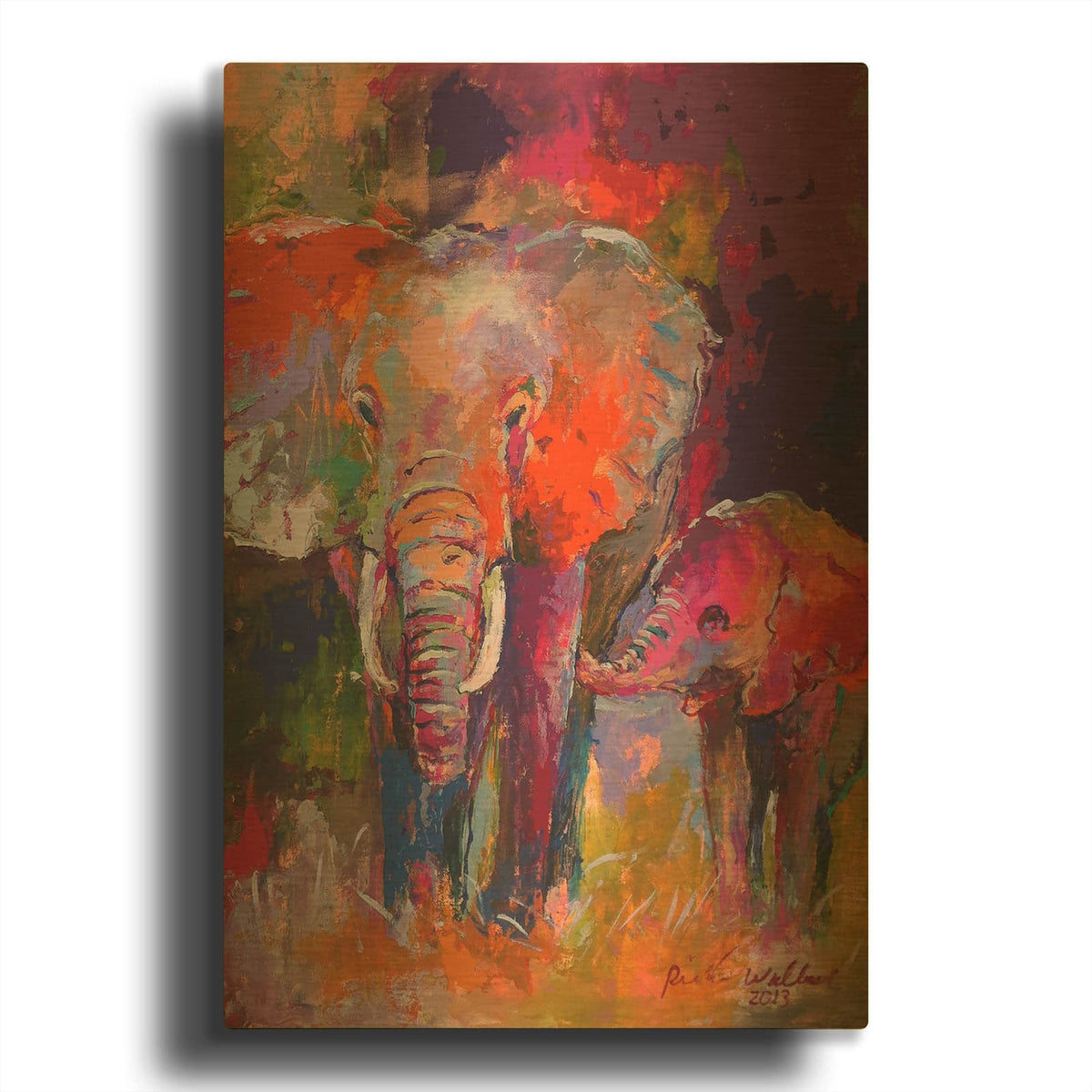 'Ele' By Richard Wallich Gold Metal Wall Art