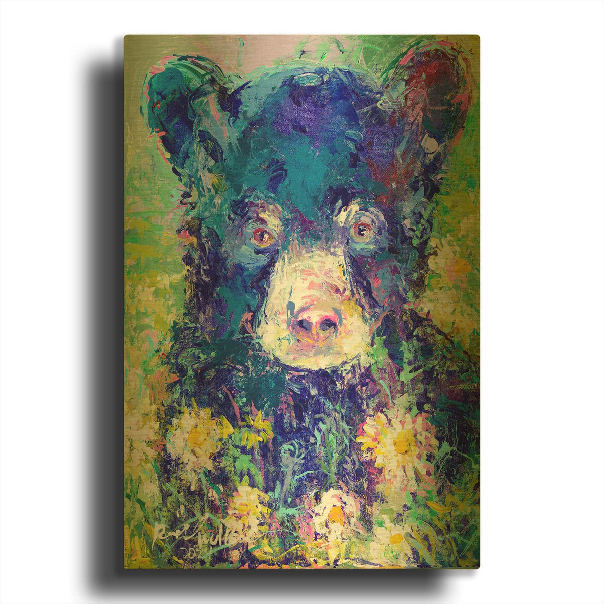 'Little Bear' By Richard Wallich Gold Metal Wall Art