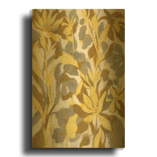 'Painted Tropical Screen I' By Silvia Vassileva Gold Metal Wall Art
