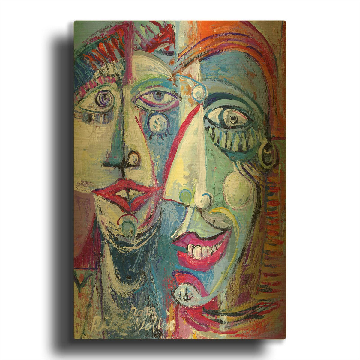 'Me And Picasso' By Richard Wallich Gold Metal Wall Art