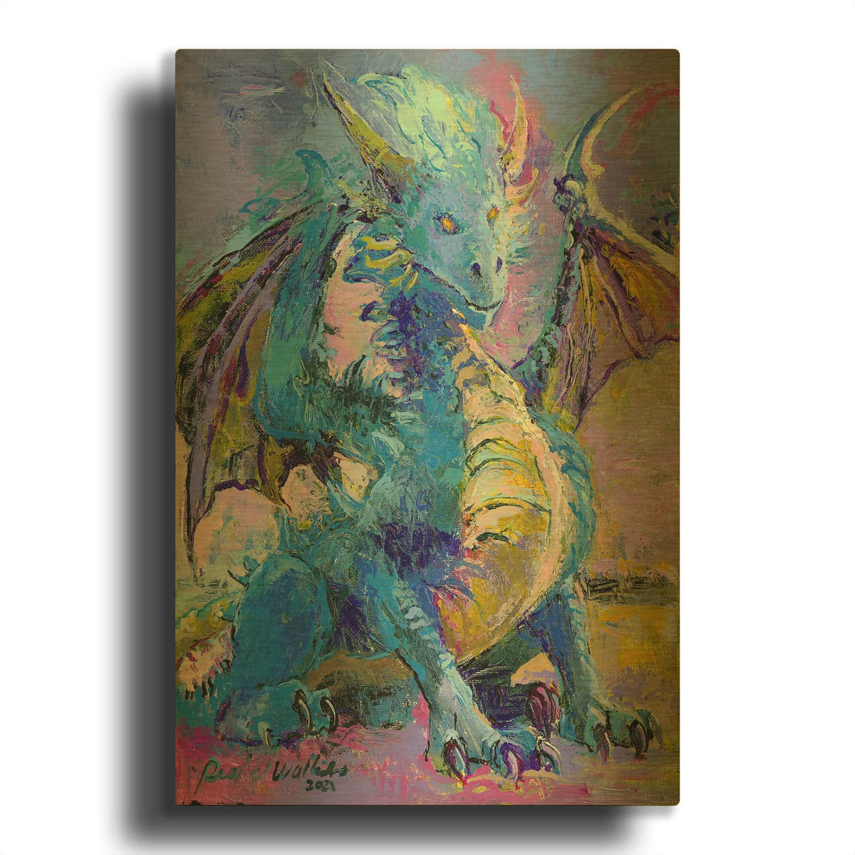 'Puff' By Richard Wallich Gold Metal Wall Art