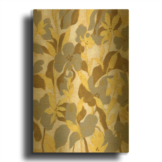 'Painted Tropical Screen II' By Silvia Vassileva Gold Metal Wall Art