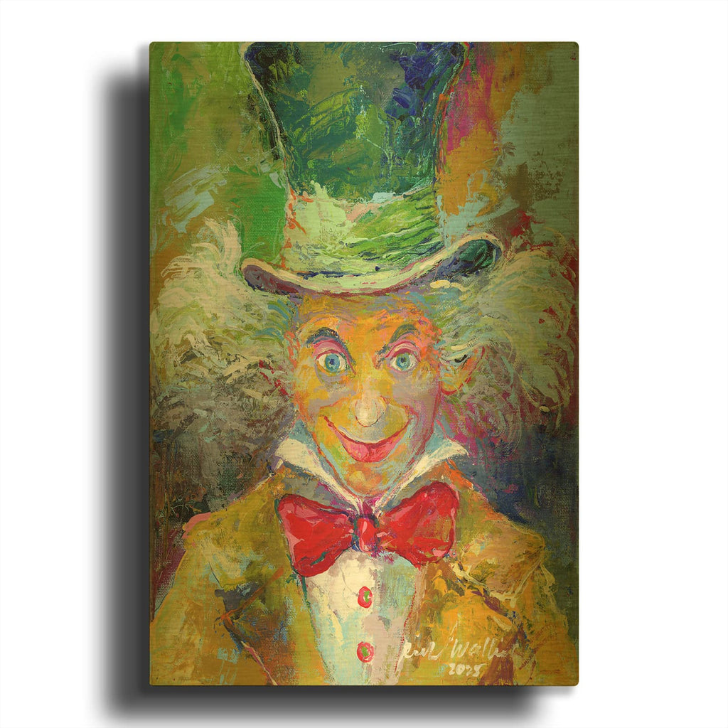 'The Mad Hatter Look' By Richard Wallich Gold Metal Wall Art