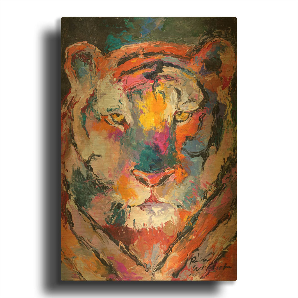 'Tiger 1' By Richard Wallich Gold Metal Wall Art