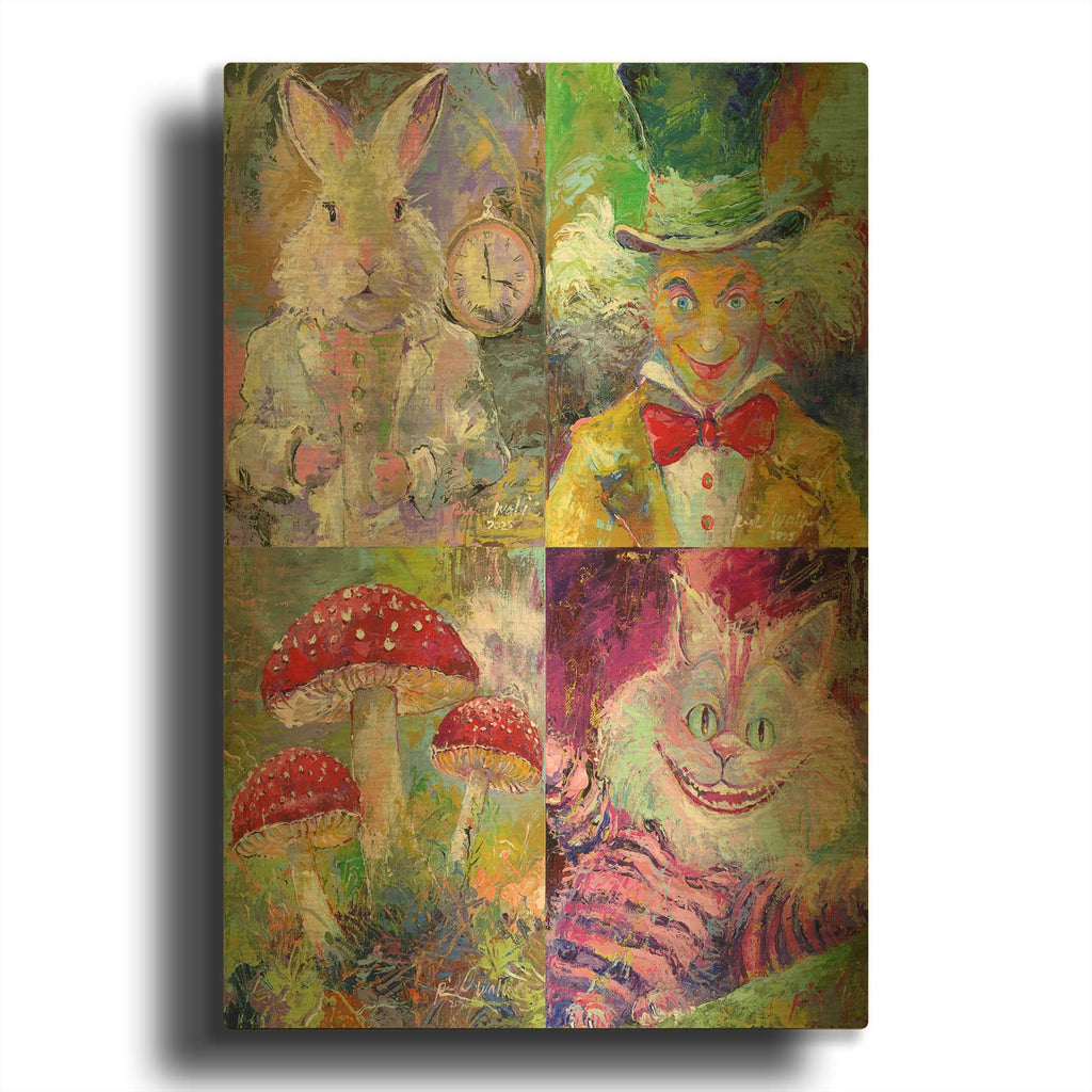 'Wonderland Together' By Richard Wallich Gold Metal Wall Art