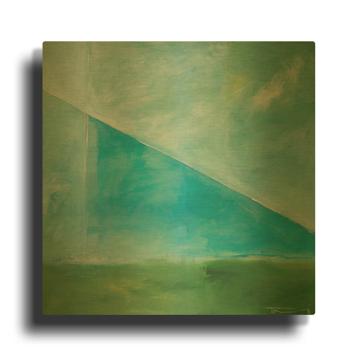 'Angular Landscape' By Tim Nyberg Gold Metal Wall Art