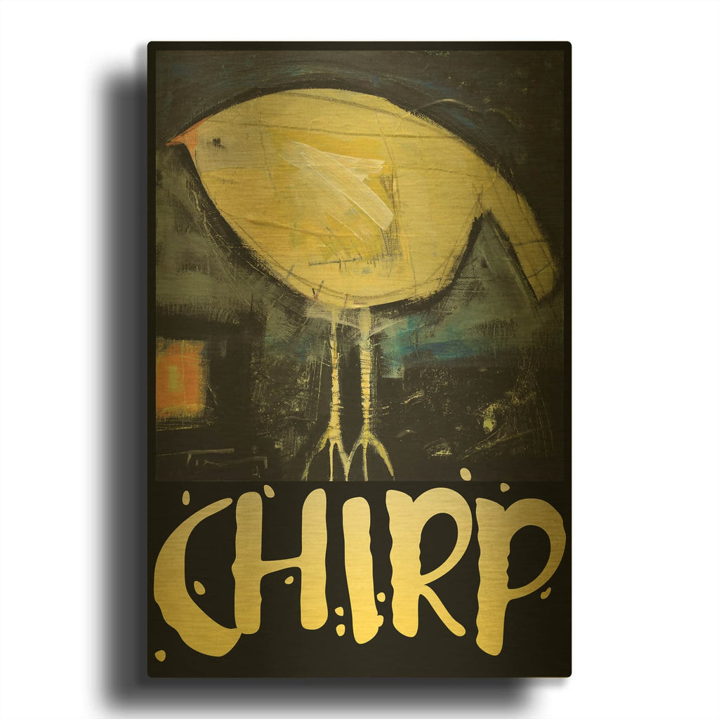 'Chirp Poster' By Tim Nyberg Gold Metal Wall Art