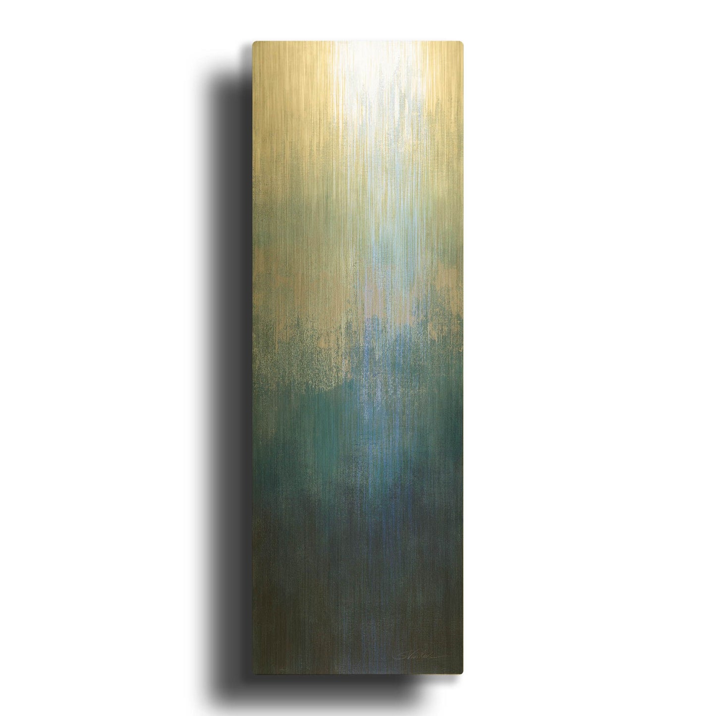 'Silver Wave II' By Silvia Vassileva Gold Metal Wall Art