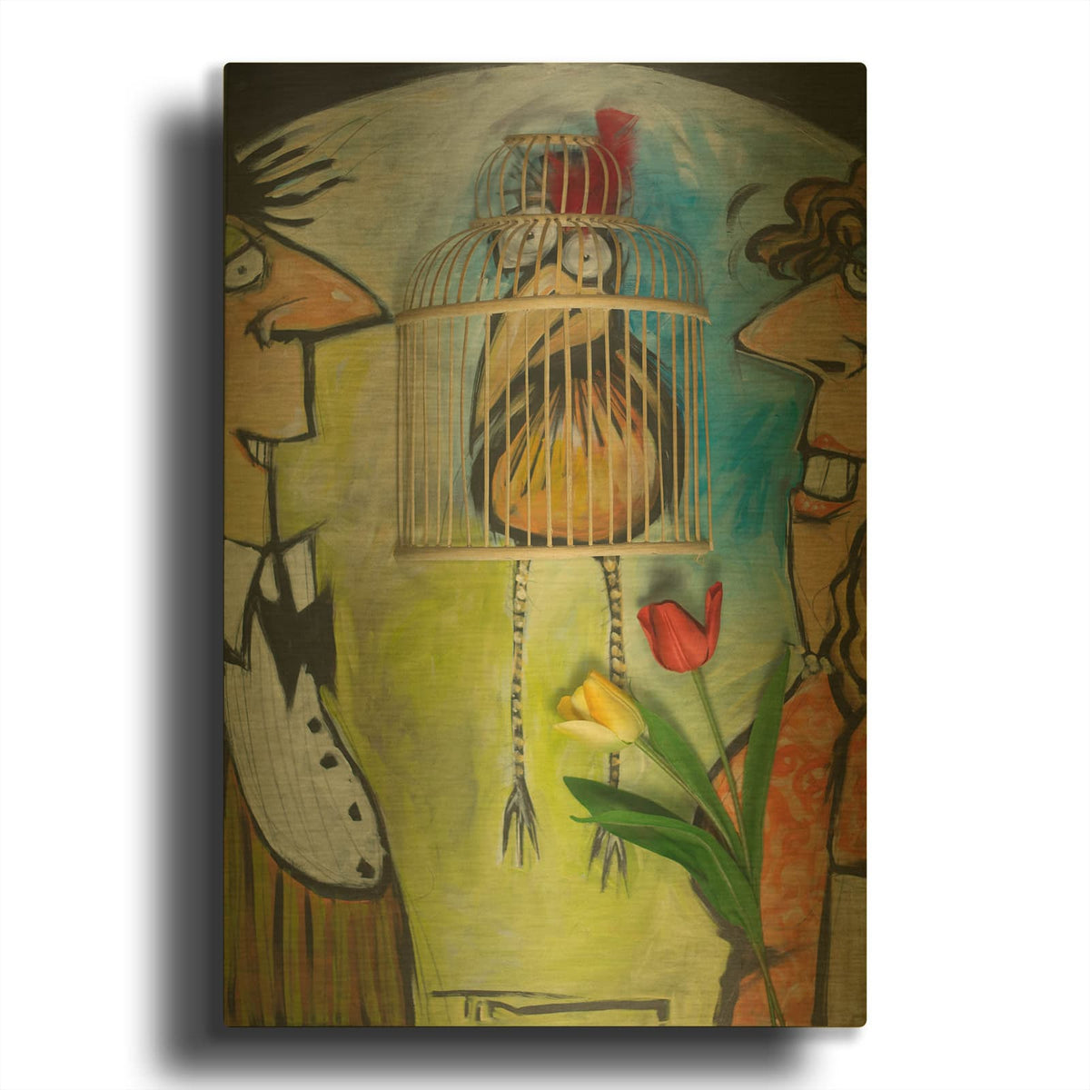 'Douglas Doris Bird' By Tim Nyberg Gold Metal Wall Art