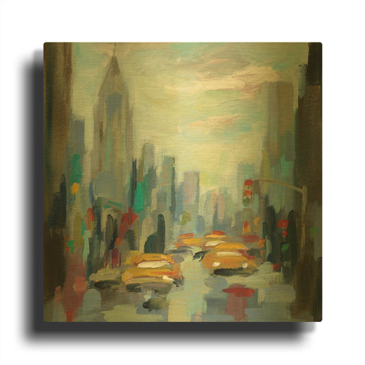 'Manhattan Sketches I' By Silvia Vassileva Gold Metal Wall Art