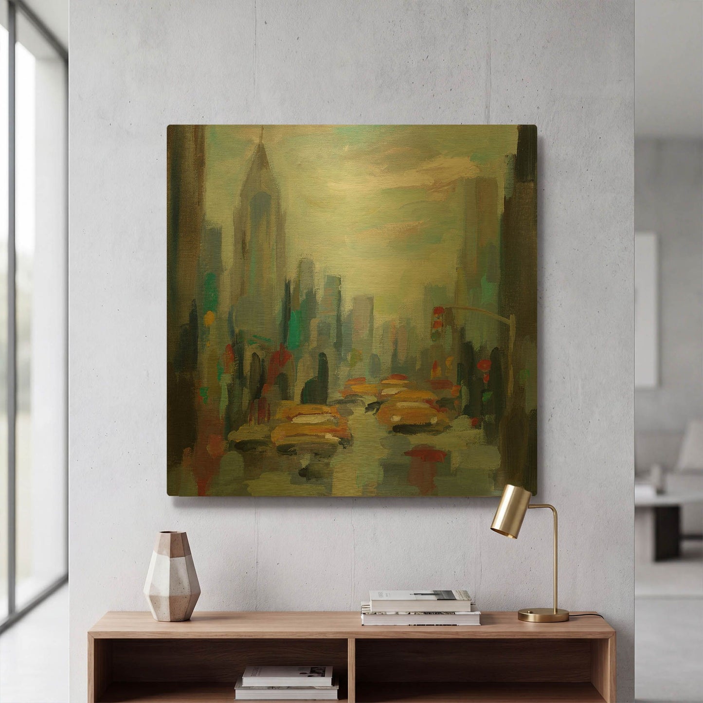 'Manhattan Sketches I' By Silvia Vassileva Gold Metal Wall Art