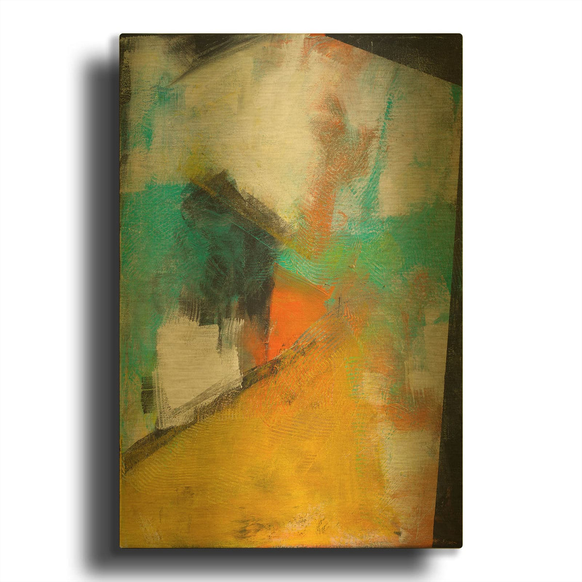 'Drive West On Sunset To The Sea' By Tim Nyberg Gold Metal Wall Art