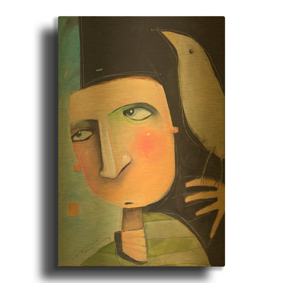 'Entertaining The Muse' By Tim Nyberg Gold Metal Wall Art