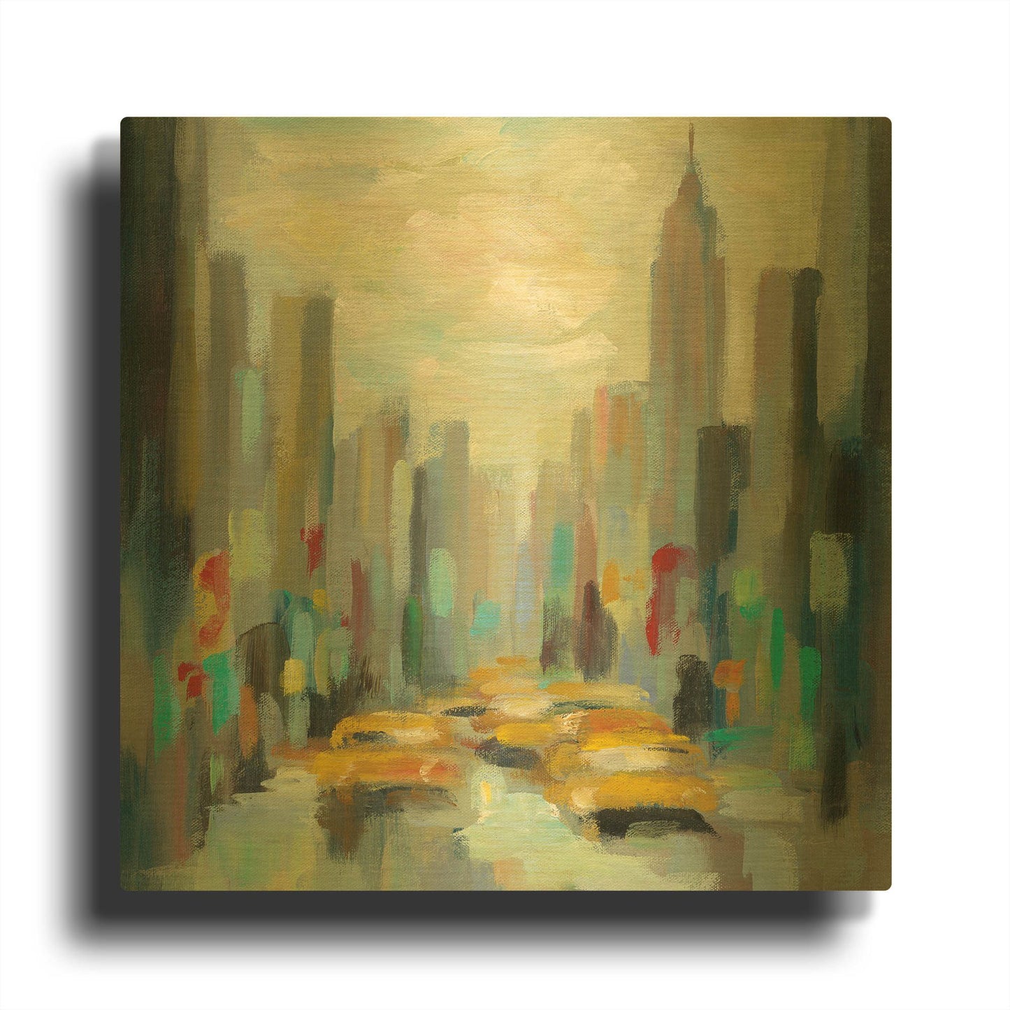 'Manhattan Sketches II' By Silvia Vassileva Gold Metal Wall Art