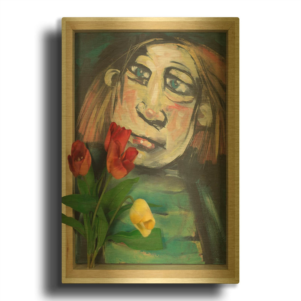 'Flower Child' By Tim Nyberg Gold Metal Wall Art