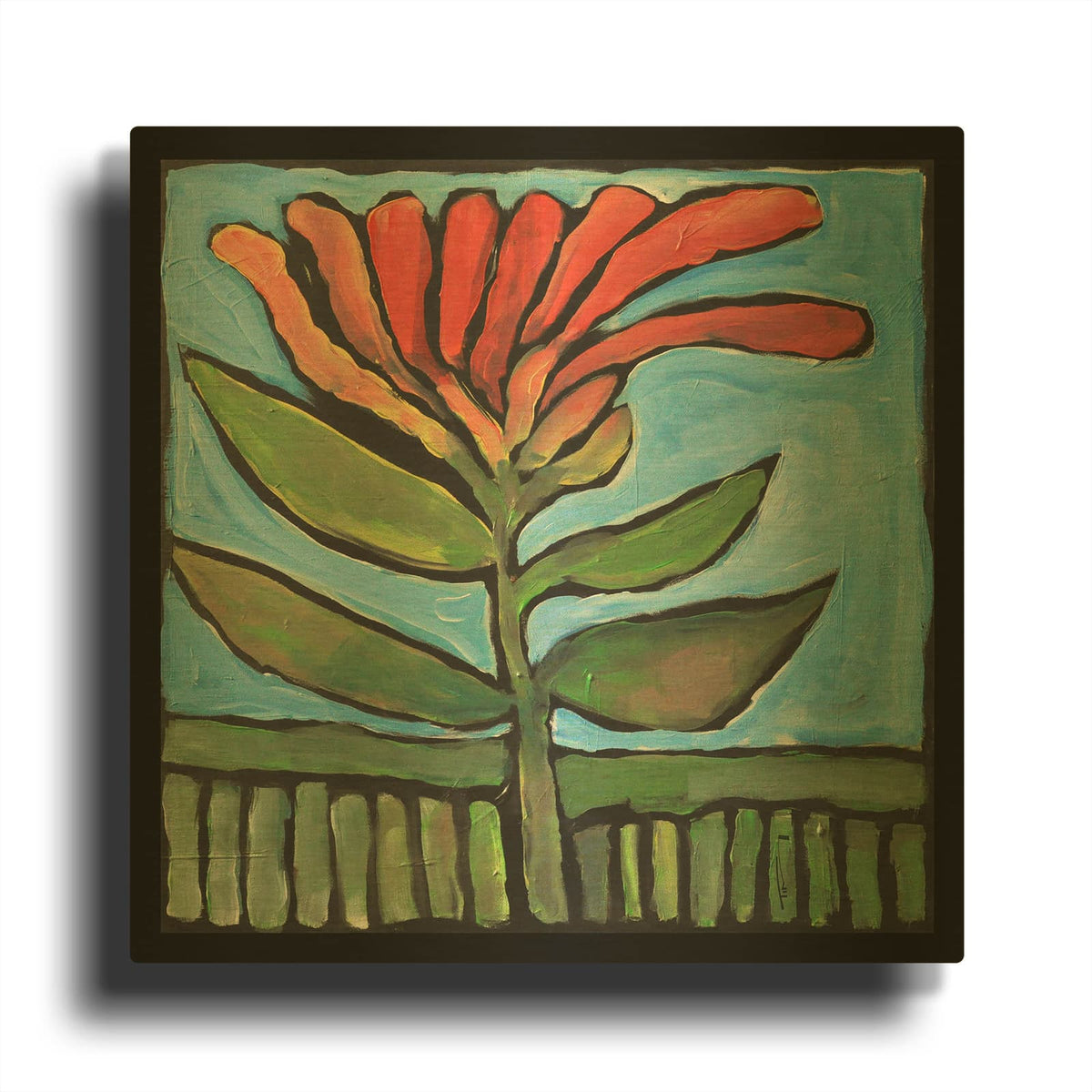 'Flower' By Tim Nyberg Gold Metal Wall Art