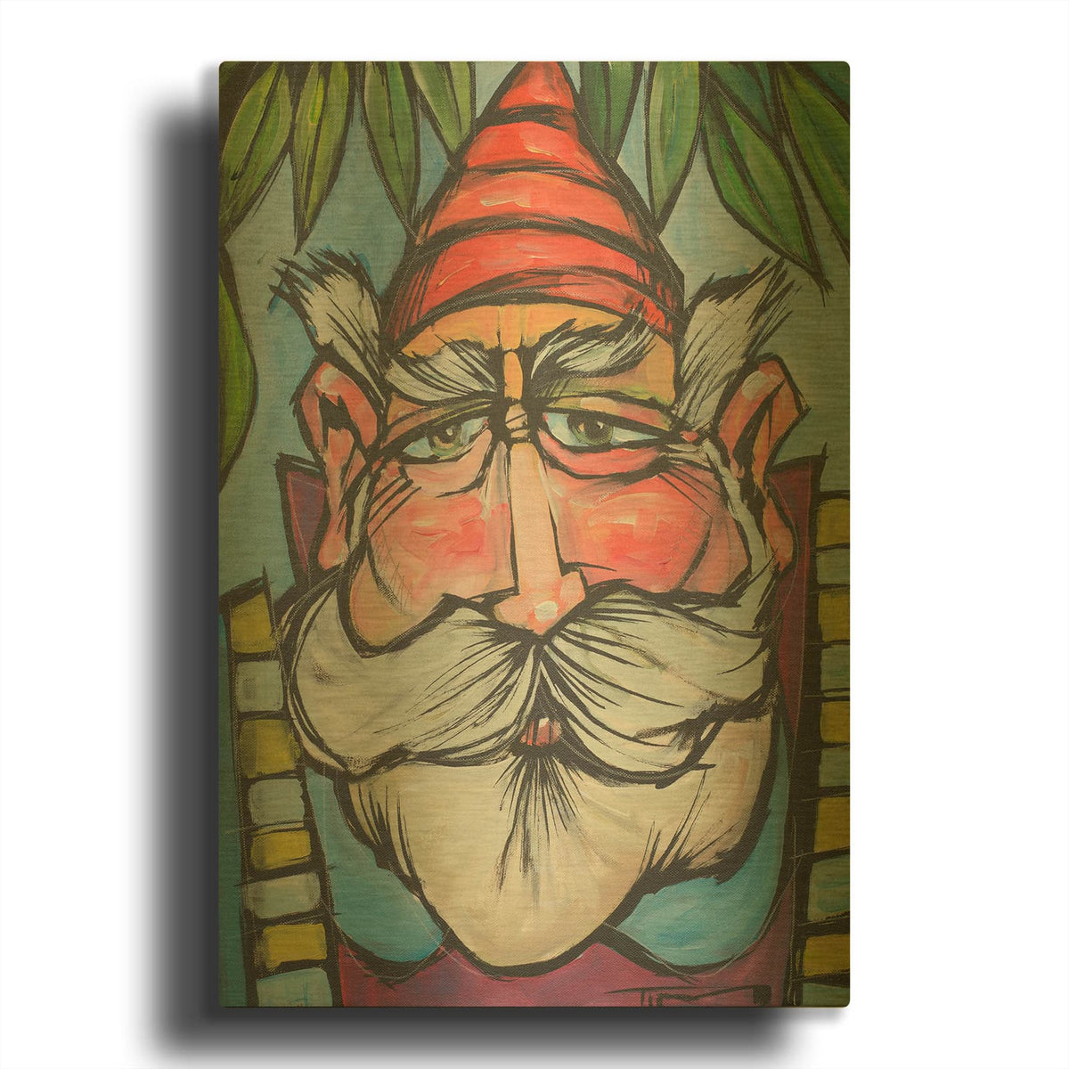 'Gnome 1' By Tim Nyberg Gold Metal Wall Art