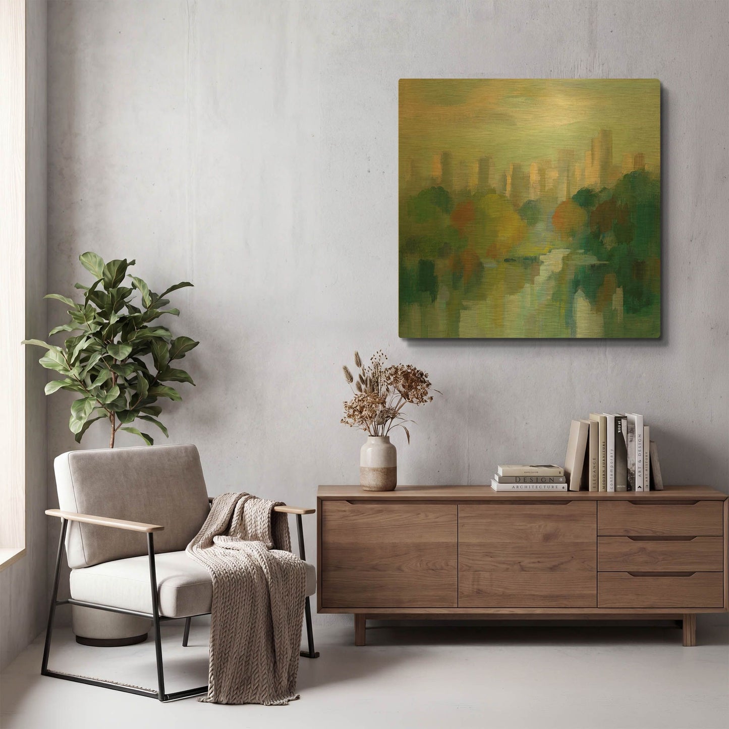 'Manhattan Sketches IV' By Silvia Vassileva Gold Metal Wall Art