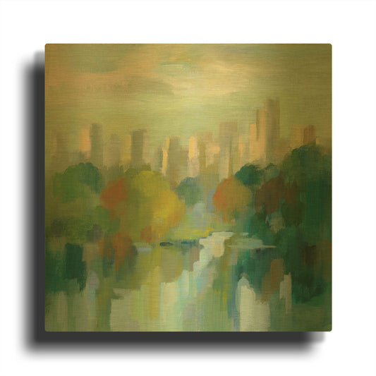 'Manhattan Sketches IV' By Silvia Vassileva Gold Metal Wall Art