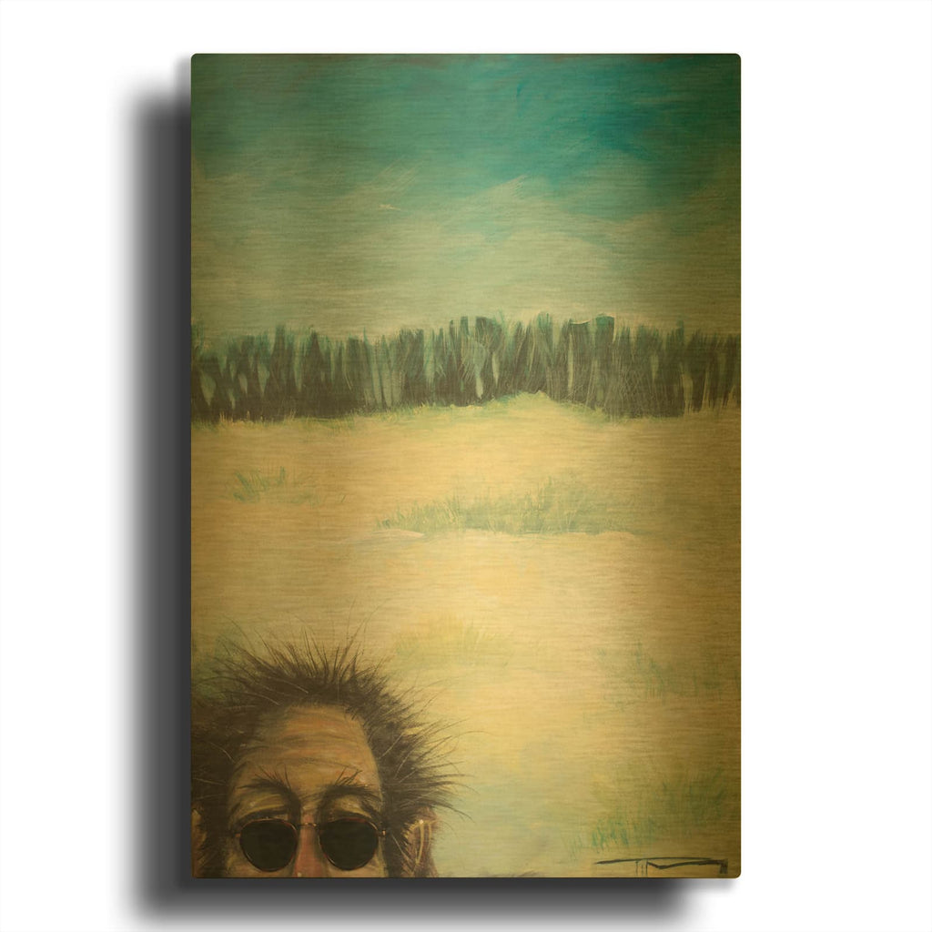 'Harvey's Failed Beach Selfie' By Tim Nyberg Gold Metal Wall Art