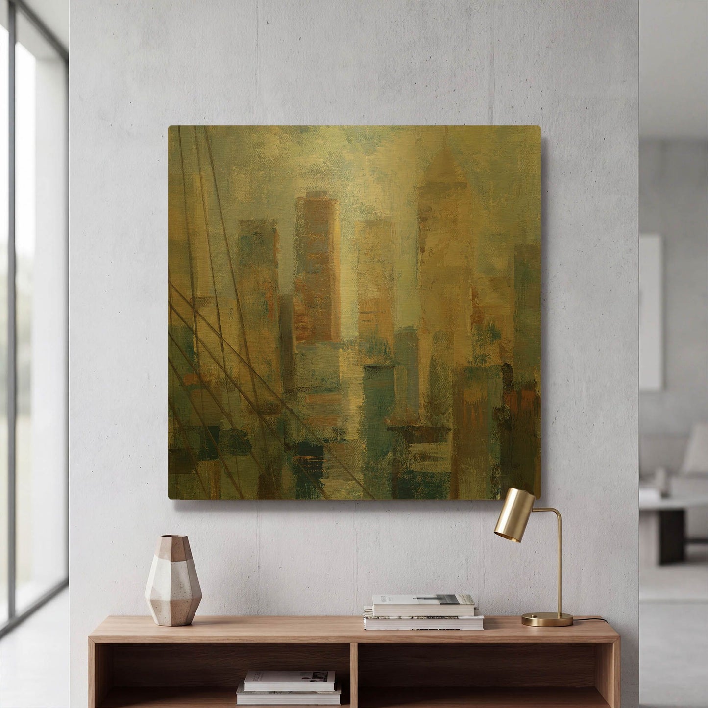 'Manhattan Sketches V' By Silvia Vassileva Gold Metal Wall Art