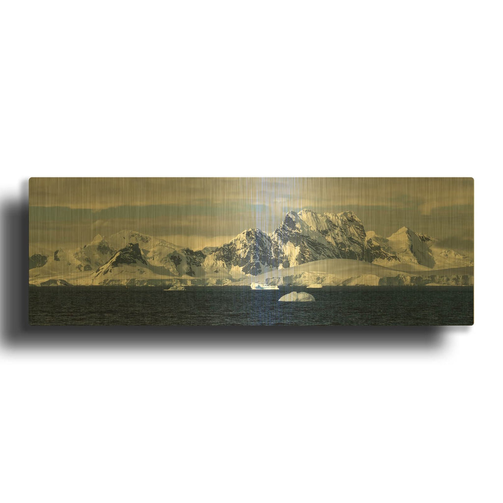 'Frigid Coastline' By Larry Malvin Gold Metal Wall Art