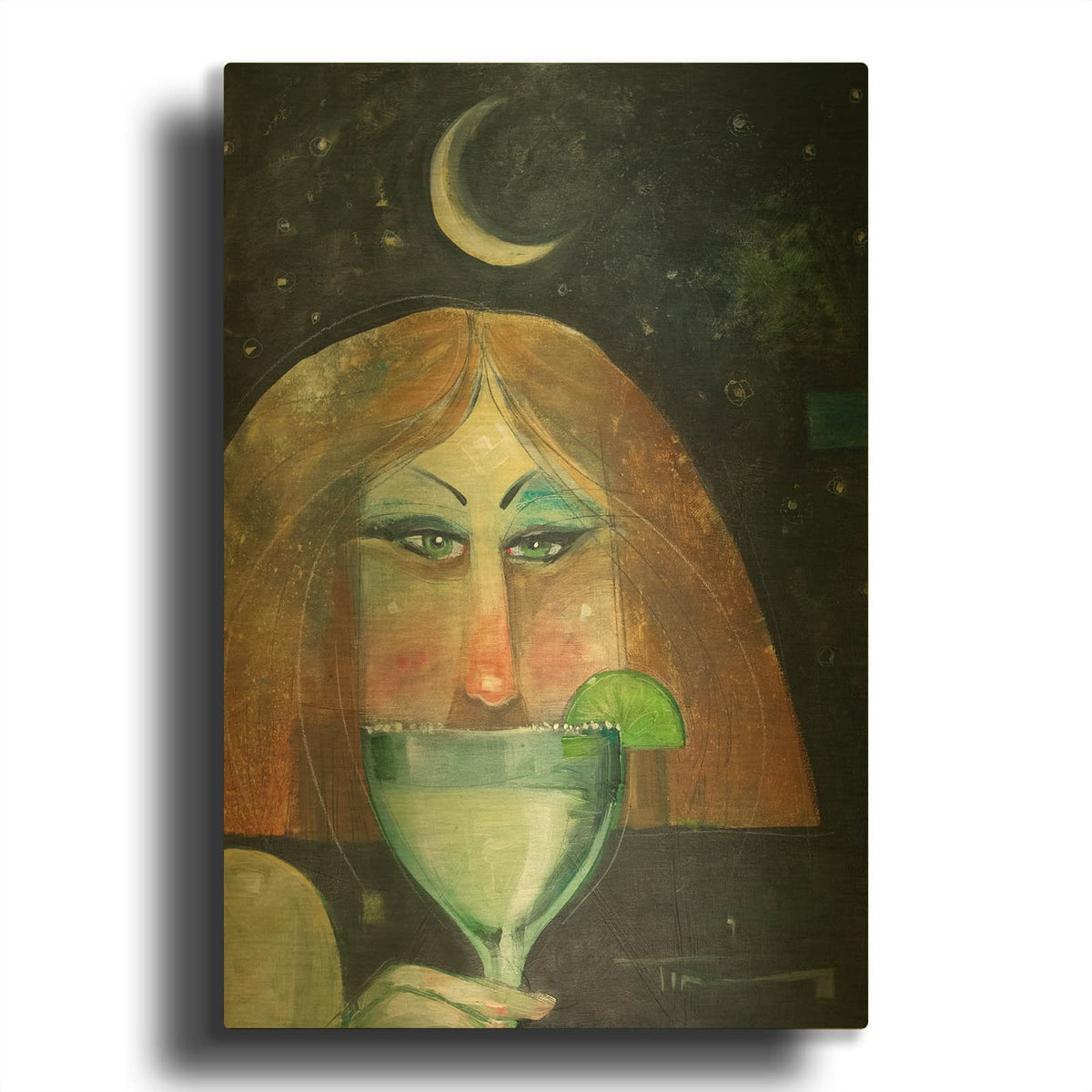 'Midnight Margarita' By Tim Nyberg Gold Metal Wall Art