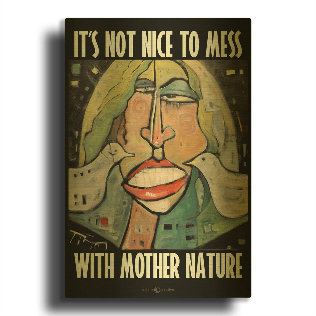 'Mother Nature Poster' By Tim Nyberg Gold Metal Wall Art