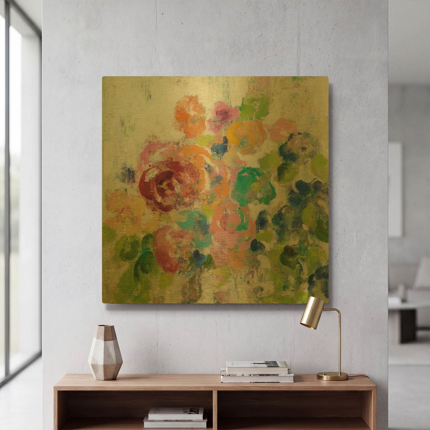 'Hydrangea Bouquet II' By Silvia Vassileva Gold Metal Wall Art